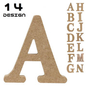 ALPHABET LETTER アルファベットレター オブジェ 英字 大文字 A～N 木製 MDF ナチュラル インテリア ウッド