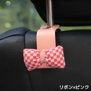 カーシートフック ヘッドレストフック 単品 1個 車載ホルダー 荷物掛け 車用ハンガー 車内収納 後部座席 花 リボン かわいい