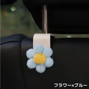 カーシートフック ヘッドレストフック 単品 1個 車載ホルダー 荷物掛け 車用ハンガー 車内収納 後部座席 花 リボン かわいい