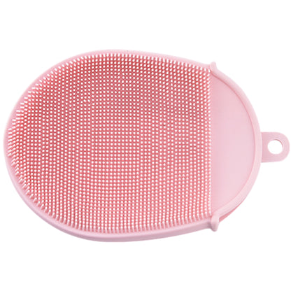 キッチンブラシ シリコンブラシ シリコンたわし スポンジ 食器洗い 水洗い ピンク バリエーション画像