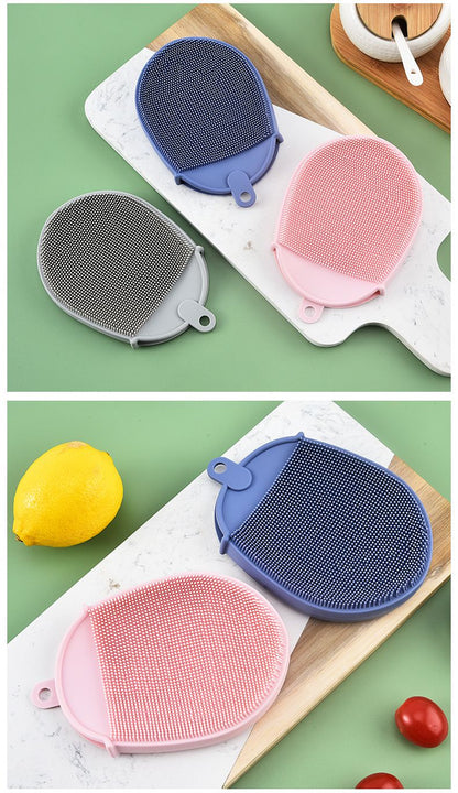 キッチンブラシ シリコンブラシ シリコンたわし スポンジ 食器洗い 水洗い 商品画像2