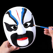 お面 3枚セット DIY用 マスク ハロウィン お祭り 縁日 男面 女面 狐面 狐 半面 色塗り 無地 白い ホワイト コスプレ ペイント 飾り 手作り 創意仮面