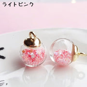 ガラスドームチャーム 4個セット アクサセリーパーツ ガラスボール スパンコール 五芒星 星型 ハンドメイド ペンダント ピアス かわいい おしゃれ きれい カラバリ豊富