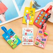 ネームタグ ラゲージタグ 名前タグ ネームホルダー 荷物タグ トラベル用品 バッグ用アクセサリー キッズ 長方形 キャリーケース スーツケース バッグ 旅行 グッズ 紛失防止 かわいい おしゃれ 名札 子供 カード入れ