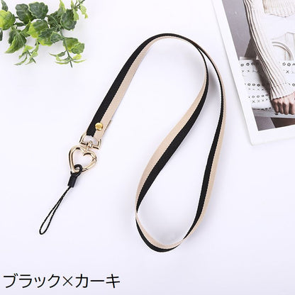 スマホストラップ ネックストラップ 首掛け 紐 バイカラー カラビナ付き 商品画像5