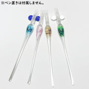 ガラスペン 硝子ペン 万年筆 文房具 つけペン ディップペン サインペン 透明 花柄 絵手紙 便箋 お絵描き プレゼント ギフト