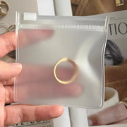 ジュエリー袋 10枚セット ジュエリーポーチ アクセサリー袋 小物入れ 収納 袋 半透明 アクセサリー用品 保護 ジッパー サイズ豊富