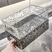収納ケース 収納ボックス 卓上 収納用品 小物入れ 化粧品 文房具 仕切り クリア 透明 持ち手付き 雑貨 調味料 ラック 多機能