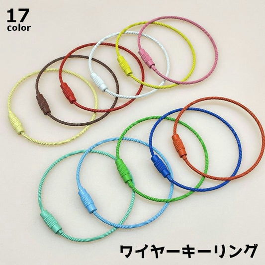 キーホルダー ワイヤーキーリング ワイヤーリング ネジ式 ねじ式 鍵 商品画像
