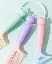 ヘアブラシ ヘアコーム レディース 女性 女の子 櫛 くし 髪 ケア ヘアケア お手入れ ねずみ ネズミ パステルカラー 可愛い キュート