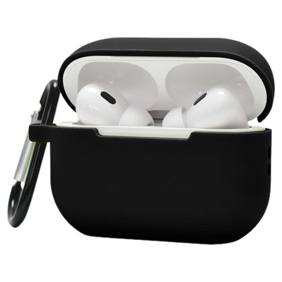 イヤホンケースカバー AirPods Pro2用 エアーポッズ用 第2世代 カラビナ付き シリコン 保護ケース 吊り下げ 傷予防 汚れ防止 持ち運び便利 イヤホンアクセサリー シンプル