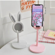 スマホスタンド タブレットスタンド スマホホルダー スマホ置き うさぎ型 うさ耳 高さ調節可 角度調節可 可愛い おしゃれ 縦置き 横置き 卓上 動画鑑賞 スマートフォン iPhone Android 便利