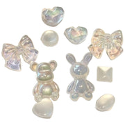 シューパーツ セット キッズ クロックス用 シューアクセサリー フラワー ハート クマ ウサギ 星 リボン キラキラ ラメ かわいい おしゃれ 子供 女の子