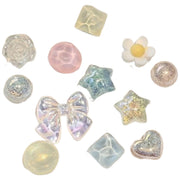 シューパーツ セット キッズ クロックス用 シューアクセサリー フラワー ハート クマ ウサギ 星 リボン キラキラ ラメ かわいい おしゃれ 子供 女の子