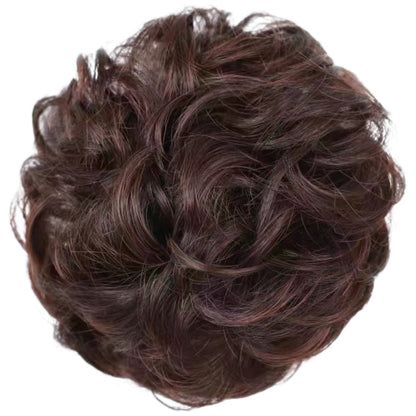 お団子ウィッグ ポイントウィッグ ヘアクリップ クリップ つけ毛 バンスクリップ ダークブラウン バリエーション画像