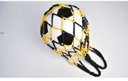 ボールネット ボールバッグ ボール入れ ボール収納 サッカー フットサル 持ち運び 持ち歩き 網袋 バスケットボール バレーボール ドッジボール 球技 ネットバッグ 部活 試合 練習 シンプル 単色 バイカラー カラバリ豊富