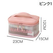 化粧ポーチ バニティポーチ コスメポーチ トラベルポーチ トラベルバッグ 推し活 小物入れ 化粧品入れ 旅行 防水 半透明 クリアポーチ ファスナー シンプル ロゴ おしゃれ 軽量 収納雑貨 女性 お泊り 透け感 かわいい ホワイト ブラック ピンク レディース メンズ