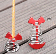 アンカーペグ ウッドデッキペグ 自在金具 カラビナ スプリング付き 魚骨型 留め具 フック テント キャンプ パラソルタープ アウトドア 軽量 小型 バックル フィッシュボーン 桟道 桟橋