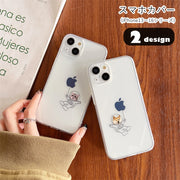 スマホカバー スマホケース iPhoneカバー iPhoneケース レディース 女性 メンズ 男性 ユニセックス 男女兼用 お揃い ペアルック スマホアクセサリー スマホ関連雑貨 透明 クリア イヌ 犬 猫 ネコ 可愛い キュート ポップ カジュアル おしゃれ ユニーク 面白い