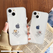 スマホカバー スマホケース iPhoneカバー iPhoneケース レディース 女性 メンズ 男性 ユニセックス 男女兼用 お揃い ペアルック スマホアクセサリー スマホ関連雑貨 透明 クリア イヌ 犬 猫 ネコ 可愛い キュート ポップ カジュアル おしゃれ ユニーク 面白い