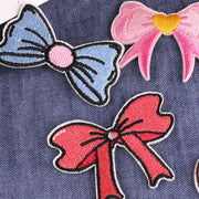 ワッペン アップリケ 単品 ステッカー リボン 裁縫材料 手芸 リメイク ハンドメイド 帽子 洋服 ジーンズ DIY アイロン