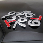 カーステッカー アルファベット ナンバー 英字 数字 車用品 カー用品 デカール 両面テープ付き 立体 3D 金属製 DIY 飾り デコレーション カスタム バイク ヘルメット おしゃれ シルバー ブラック レッド ピンク