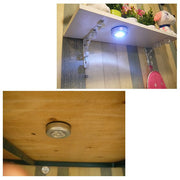 LEDタッチライト 電池式 ナイトライト テーブルランプ ルームランプ 間接照明 ベッドサイド キャビネット下 枕元 丸型 小型