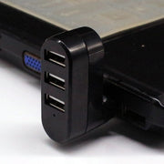 USBハブ 3ポート パソコン周辺機器 HUB USB2.0 回転式 外付け 携帯 データ転送 保存 充電 コンパクト ミニサイズ 便利グッズ シンプル スタイリッシュ 自宅 オフィス 事務用品 PC周辺機器 白 黒