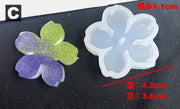 シリコンモールド レジン DIY 型 手作り アクセサリー フラワー お花 花びら プレート 石鹸 キャンドル おしゃれ