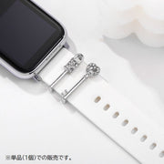 スマートウォッチアクセサリー AppleWatch用バンドチャーム 単品 1個 バンドアクセサリー アップルウォッチ用 ベルトアクセサリー ラインストーン 鍵 ハート 取付け簡単 シルバーカラー ゴールドカラー 装飾 飾り 可愛い おしゃれ