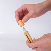 アトマイザー ロールオン 3ml 5ml 10ml 木製 パフュームボトル 透明窓 中身が見える 詰め替え容器 小分け 香水 コロン 持ち運び 携帯用 おしゃれ