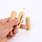 アトマイザー ロールオン 3ml 5ml 10ml 木製 パフュームボトル 透明窓 中身が見える 詰め替え容器 小分け 香水 コロン 持ち運び 携帯用 おしゃれ