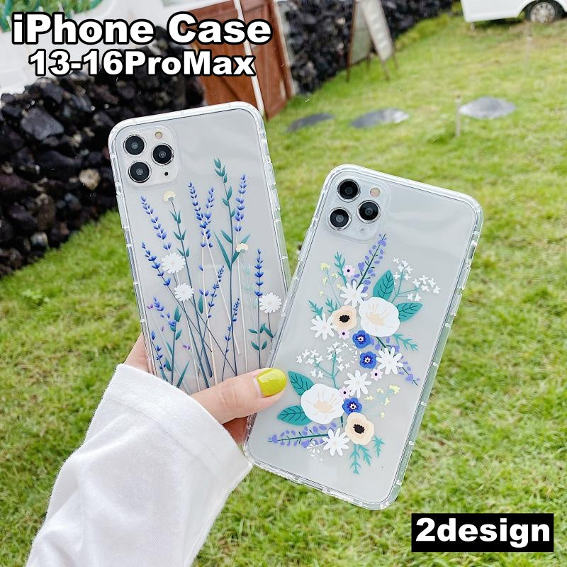 iPhoneケース iPhoneカバー スマホケース スマホカバー ソフト クリアケース 背面保護 傷予防 傷防止 フラワー お花 可愛い iPhone用 スマートフォン アイフォン 携帯ケース 保護カバー おしゃれ