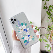 iPhoneケース iPhoneカバー スマホケース スマホカバー ソフト クリアケース 背面保護 傷予防 傷防止 フラワー お花 可愛い iPhone用 スマートフォン アイフォン 携帯ケース 保護カバー おしゃれ