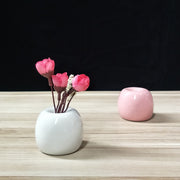花瓶 花器 フラワーベース 陶器 置物 丸型 リンゴ型 シンプル フラワーアレンジメント インテリア リビング 玄関 お花 装飾 飾り おしゃれ