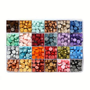シーリングワックス 封蝋 シーリングスタンプ用品 セット 600／720粒 収納ケース付き 小粒 カラフル 結婚式 招待状 手紙