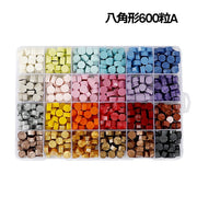シーリングワックス 封蝋 シーリングスタンプ用品 セット 600／720粒 収納ケース付き 小粒 カラフル 結婚式 招待状 手紙