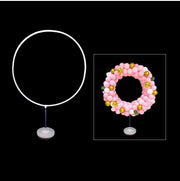 リングバルーンスタンド バルーンスタンド 単品 1個 直径100cm 組立キッド サークル ラウンド アーチ リング 輪っか 大きめ 風船スタンド バルーンホルダー 風船ホルダー バルーンスティック 組み立て式 クリア 透明 室内装飾 ポール 飾り付け パーティー 誕生日