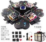 サプライズボックス DIY アルバム 手作り 寄せ書き 写真 爆発ボックス エクスプロ―ディングボックス びっくり箱 飛び出す プレゼントボックス クリエイティブ ギフト 誕生日 記念日 アニバーサリー お祝い 母の日 送別会 カップル 同僚 友人 家族