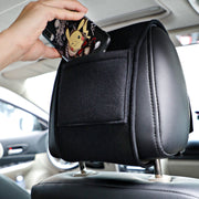 ヘッドレストカバー ポケット付き 収納付き 車用品 カーアクセサリー カーインテリア用品 運転席 助手席 車内 汚れ防止 傷防止 洗える 清潔 マジック テープ取り付け 簡単 おしゃれ