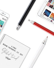 タッチペン スタイラスペン 2way 2in1 スマートフォン タブレット ゲーム 透明ディスク 細い線 安定感 イラスト 曲線 キャップ付き 持ち運び 持ち歩き カラバリ豊富