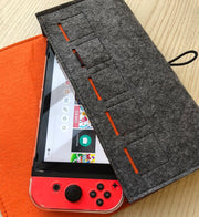 Nintendo Switch用ケース Nintendo スイッチ 保護 フェルト 衝撃 軽量 ケース スイッチ用ケース ソフト収納付き 保護ケース 保護カバー ソフトケース 大人 シンプル おしゃれ グレー