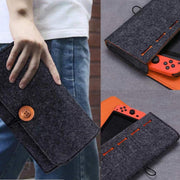 Nintendo Switch用ケース Nintendo スイッチ 保護 フェルト 衝撃 軽量 ケース スイッチ用ケース ソフト収納付き 保護ケース 保護カバー ソフトケース 大人 シンプル おしゃれ グレー