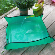園芸シート 植え替え用トレイ 50cm 66cm プランティングマット 防水 折りたたみ ガーデニングトレー 汚れ防止 コンパクト収納 庭仕事 土作り 寄せ植え 作業用シート