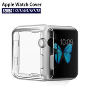 アップルウォッチカバー Apple Watch 保護ケース フェイスカバー 透明 クリア 38mm 42mm 40mm 44mm 41mm 45mm SE Series7 6 5 4 3 2 1 傷防止 汚れ防止 シンプル スマートウォッチアクセサリー