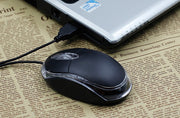 マウス USB 有線 有線 PC周辺機器 光学式マウス ノートパソコン 小型 軽量 クリア テレワーク オフィス ゲーム ベーシック シンプル おしゃれ 定番 作業 無地 使いやすい 黒