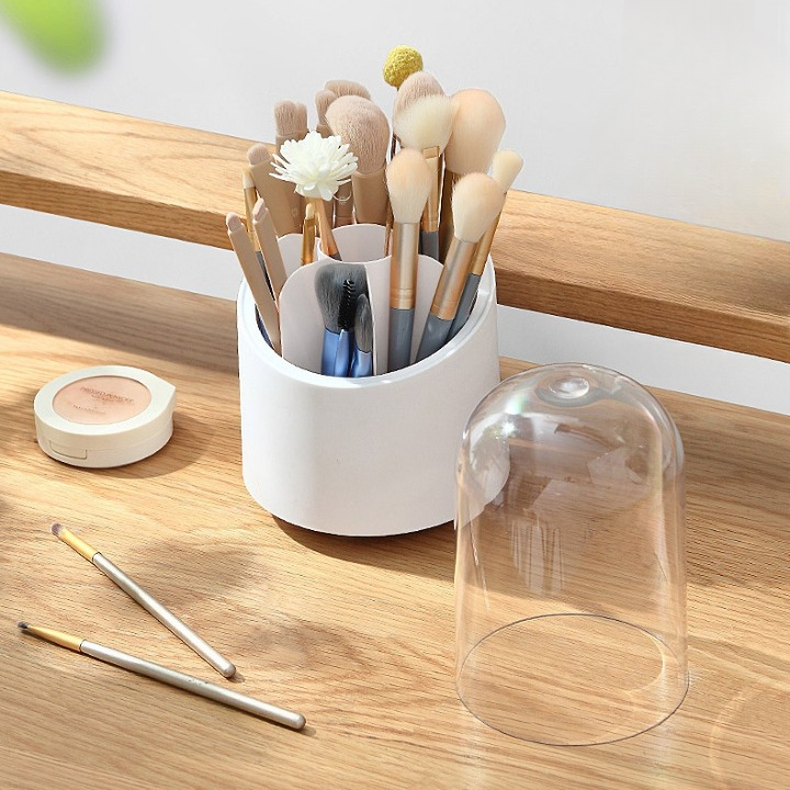 メイクブラシスタンド コスメボックス ふた付き 収納 化粧品収納 化粧品収納ボックス 商品画像3