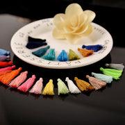 タッセル 12個セット カンなし ハンドメイド 手作り アクセサリーパーツ 手芸 材料 DIY フリンジ 房飾り 装飾 クラフト カラバリ豊富
