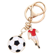 キーホルダー キーリング カラビナフック メタリック 金属製 メタル スマートキー 鍵 カギ かぎ サッカー 球技 スポーツ かわいい おしゃれ かっこいい シンプル スタイリッシュ 便利 部活 お揃い プレゼント 贈り物 ギフト ゴールドカラー