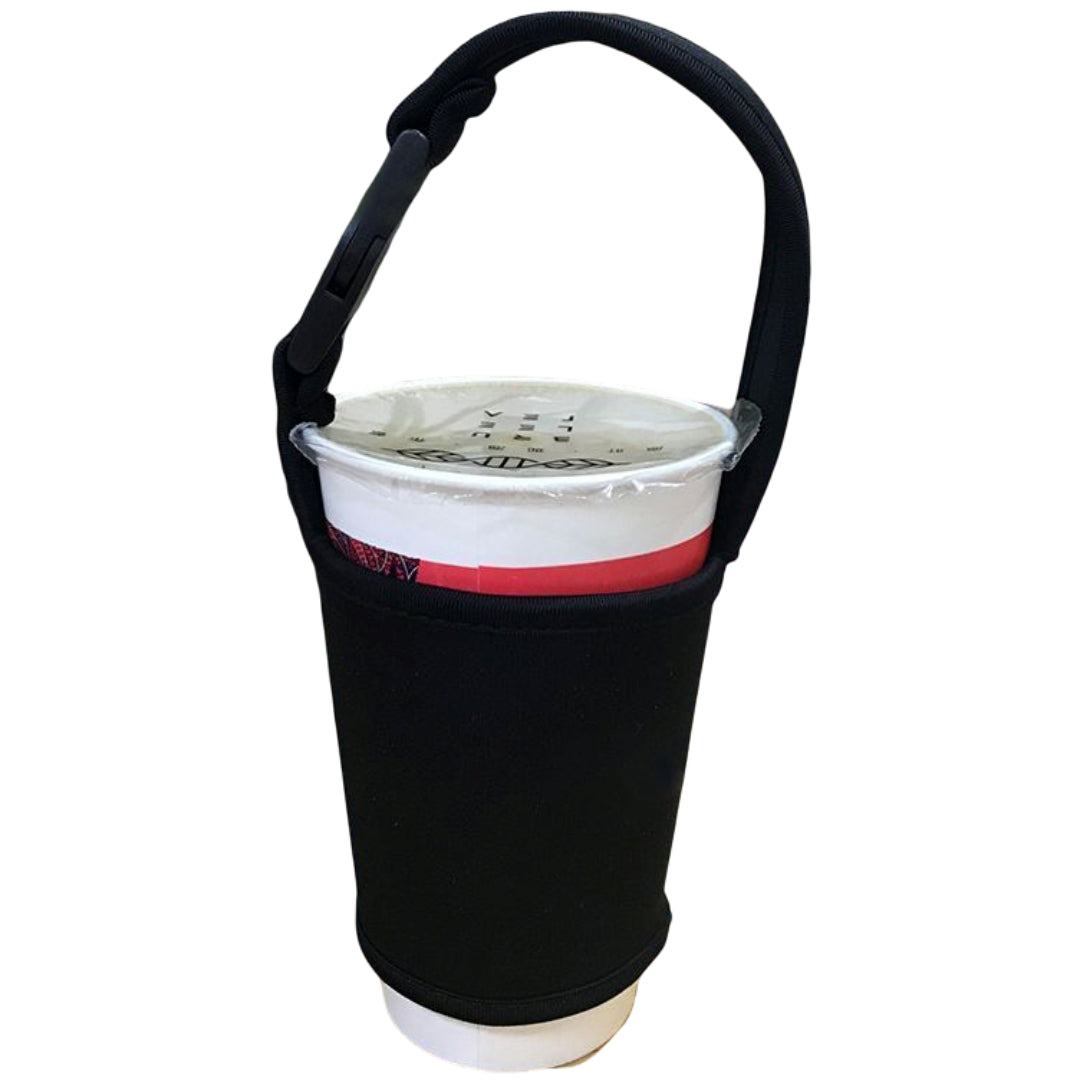 ドリンクホルダー カップホルダー タンブラーカバー 500-700ml ストラップ付 飲料カバー ブラック バリエーション画像